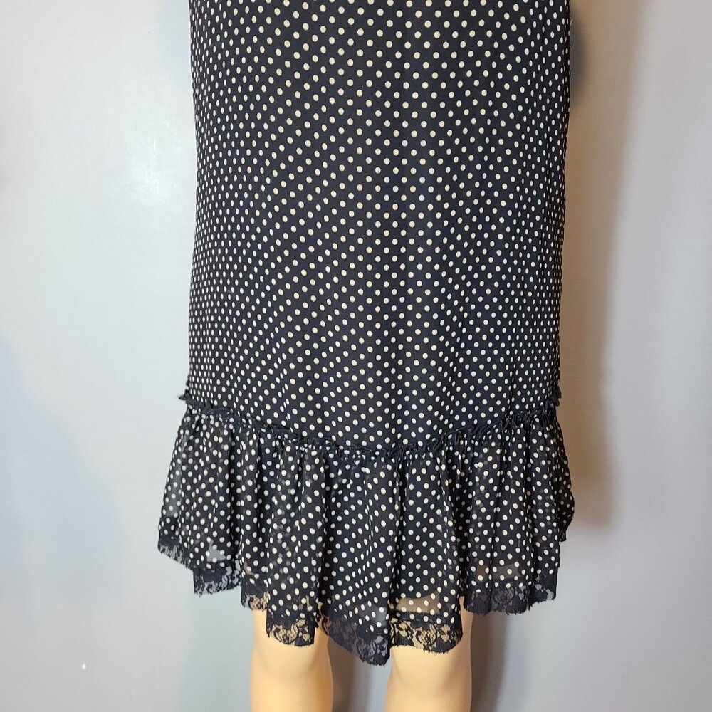 Jonathan Martin VTG Polka Dot Lace Retro Shift Dress Drop Waist Y2K Resort Sz‎ 6 - Picture 13 of 13